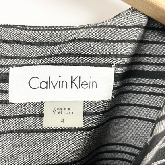 Calvin Klein Cap Sleeve Sheath Dress With Belt Size 4 - Picture 3 of 8